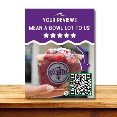Google Review Table Topper